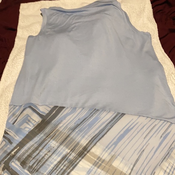 LAURA JANELLE BEAUTY BLUE 95% VISCOSE 5% SPANDEX CONTRAST I00% POLYESTER - Picture 3 of 6